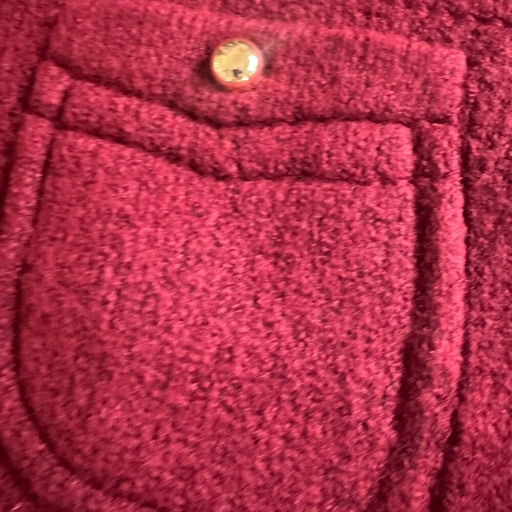 NWT CeCe Red Cardigan Sweater Large Blazer Preppy Office Thick Elegant MP $109 - Picture 12 of 14